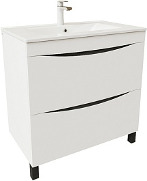 Iddis Тумба с раковиной Cloud 80 белая – фотография-1